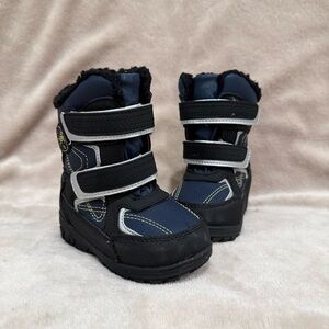 Totes Toddler Size 6 Black Blue Winter Snow Boots